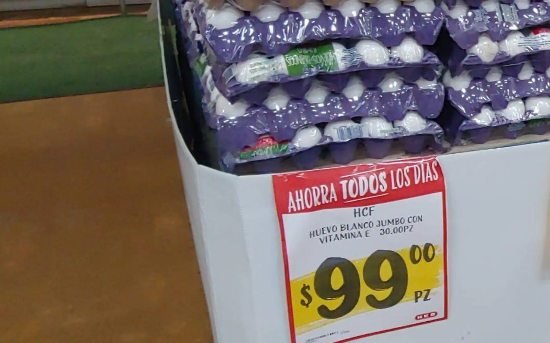 El precio de la tapa de huevo alcanzó los 99 pesos en algunos supermercados de Tampico y la región